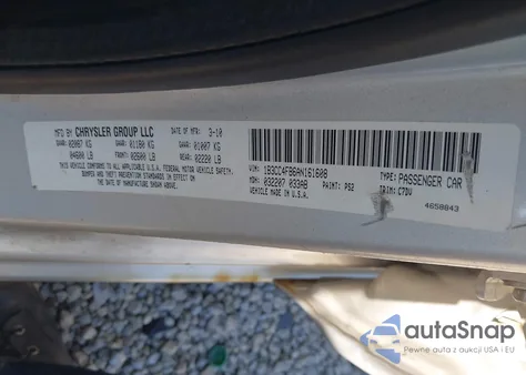 2010 Dodge Avenger Sxt из США, поврежденный, VIN 1B3CC4FB6AN161608